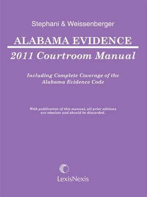 cover image of Alabama Evidence Courtroom Manual